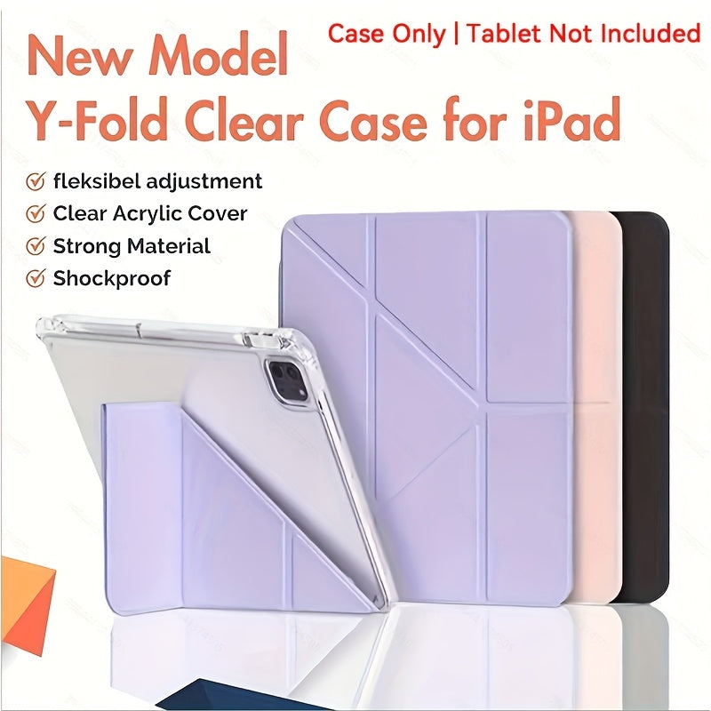 Cover for iPad 10.9/10.2/ Air 5th Gen/Pro11/10th/9.7, Apple iPad Air 2/ Air, iPad (7th Gen), iPad (8th Gen), iPad Air 4/5, iPad Pro 11 2022 - for iPad 10.9/10.2/ Air 5th Gen/Pro11/10th/9.7 - Acrylic, Foldable, Lightweight, St