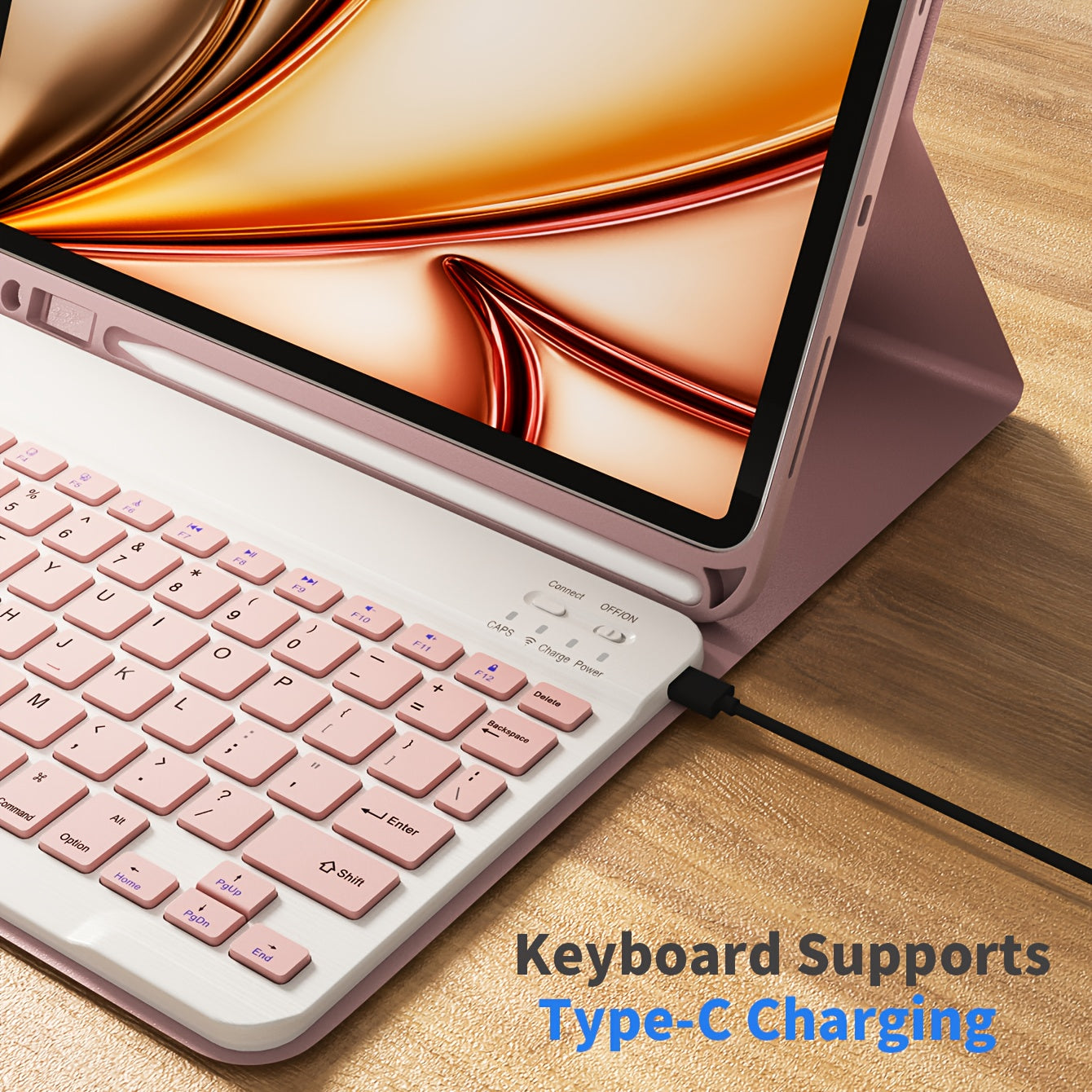 iPad Keyboard Case with Wireless, Compatible with iPad 10th/7/8/9th Gen, iPad Air 4/5/6, iPad Pro 9.7/10.2/10.5/11-inch (2018-2025 Models), iPad Air 11-inch (M3) 2025, iPad 11th A16 2025 - Slim Lightweight Case with Detachabl