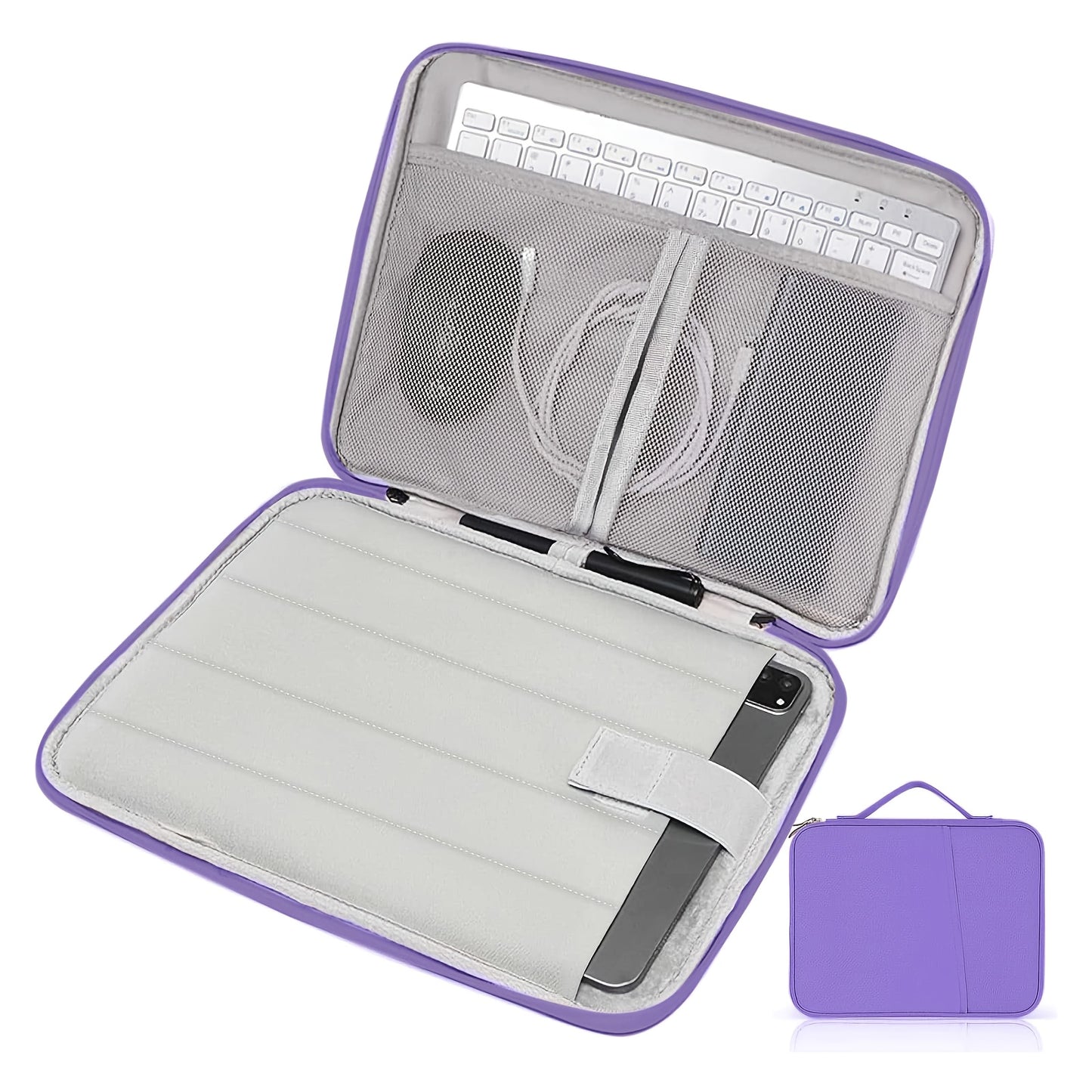 Tablet Sleeve Case / iPad Carrying Case Compatible with iPad, Kindle, Galaxy And Android Tablets, with Handle And Front Pocket