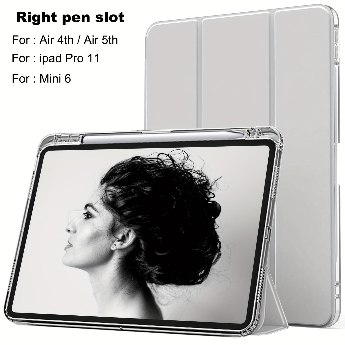 Transparent Acrylic Protective Case for iPad Pro 11-inch, iPad 9th Generation 10.2-inch, Air 4 Air 5 10.9-inch Mini654 Pro 9.7-inch, iPad 2017 2018 10th Generation, 8th Generation, 7th Generation, 6th Generation, 5th Generati