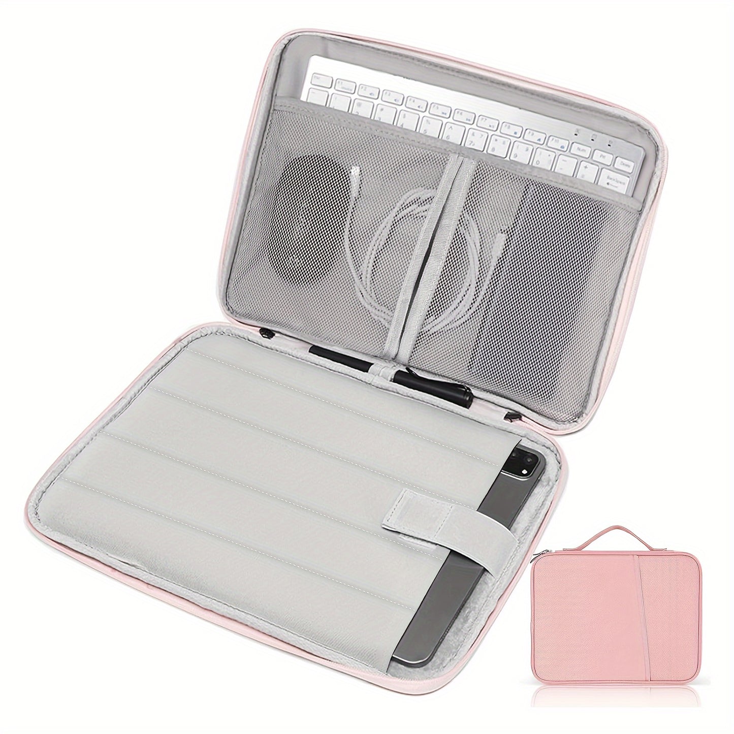 Tablet Sleeve Case / iPad Carrying Case Compatible with iPad, Kindle, Galaxy And Android Tablets, with Handle And Front Pocket