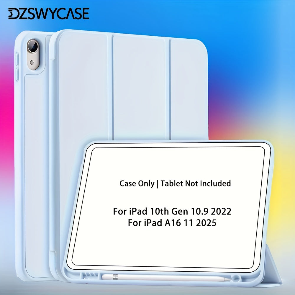 Case for iPad (A16) 27.94 cm 2025 with Pencil Holder, for iPad 10th Generation 27.69 cm 2022 Protective Cover with Soft Smooth Back, Tablet Protection, Sleek Design, Snug Fit, Smart Cover, Students And Professionals, Tablet C