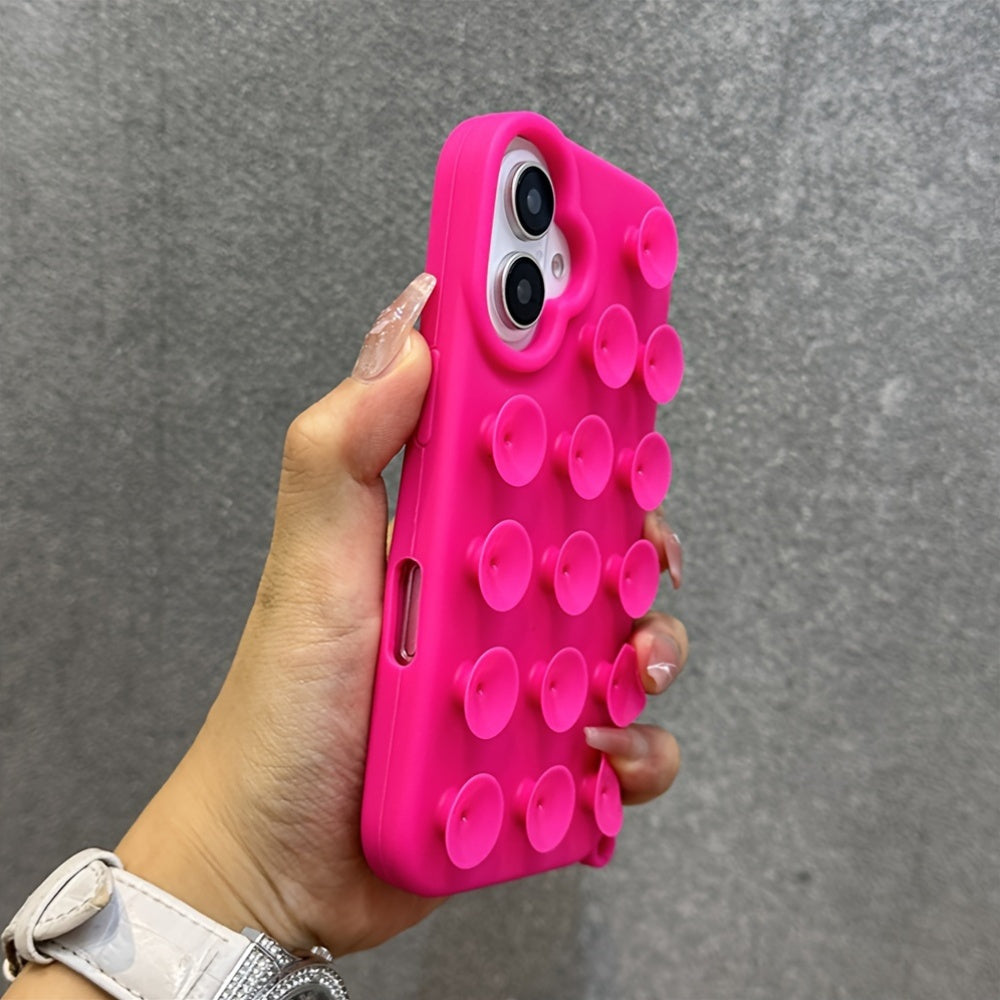 Adorable And Inventive Suction Cup Phone Case Designed for Iphone Models 17, 16, 15, 14, 13, 12, And 11 Pro Max, Featuring an Additional Gadget Holder And a Humorous Soft Silicone Back Cover.