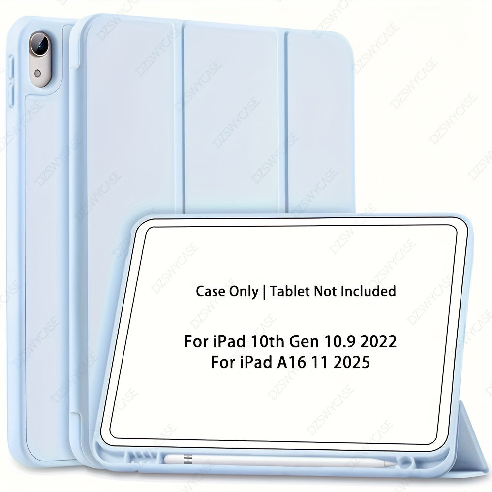 Case for iPad (A16) 27.94 cm 2025 with Pencil Holder, for iPad 10th Generation 27.69 cm 2022 Protective Cover with Soft Smooth Back, Tablet Protection, Sleek Design, Snug Fit, Smart Cover, Students And Professionals, Tablet C