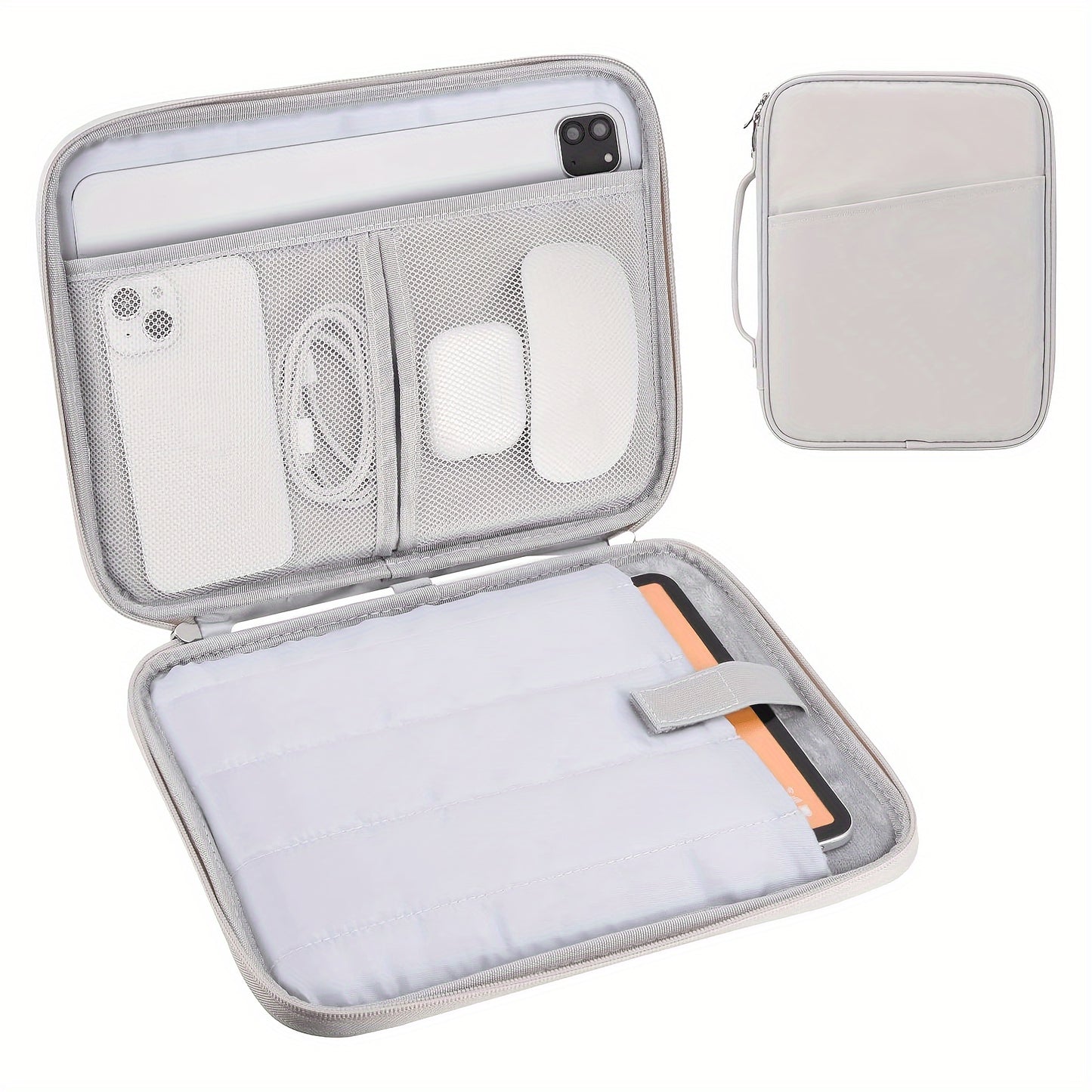 Tablet Sleeve Case / iPad Carrying Case Compatible with iPad, Kindle, Galaxy And Android Tablets, with Handle And Front Pocket