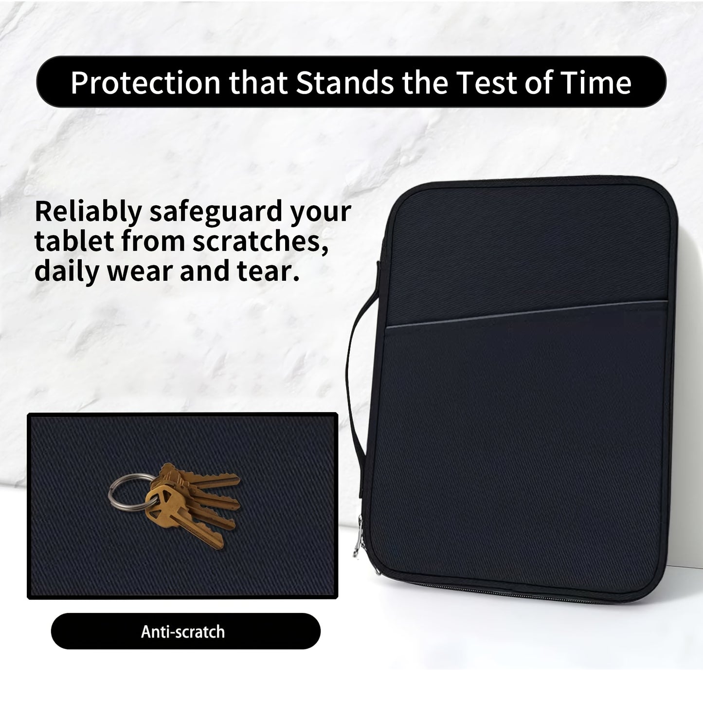 Tablet Sleeve Case / iPad Carrying Case Compatible with iPad, Kindle, Galaxy And Android Tablets, with Handle And Front Pocket