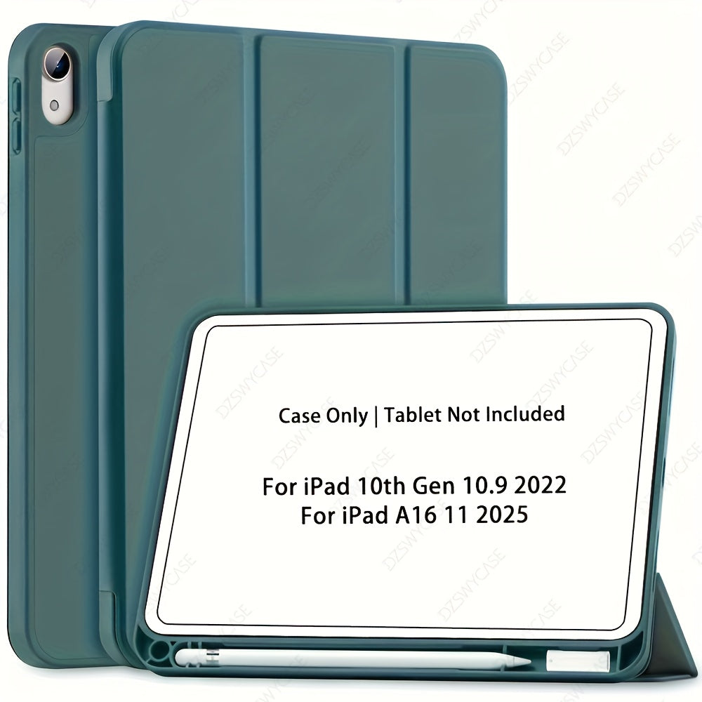 Case for iPad (A16) 27.94 cm 2025 with Pencil Holder, for iPad 10th Generation 27.69 cm 2022 Protective Cover with Soft Smooth Back, Tablet Protection, Sleek Design, Snug Fit, Smart Cover, Students And Professionals, Tablet C
