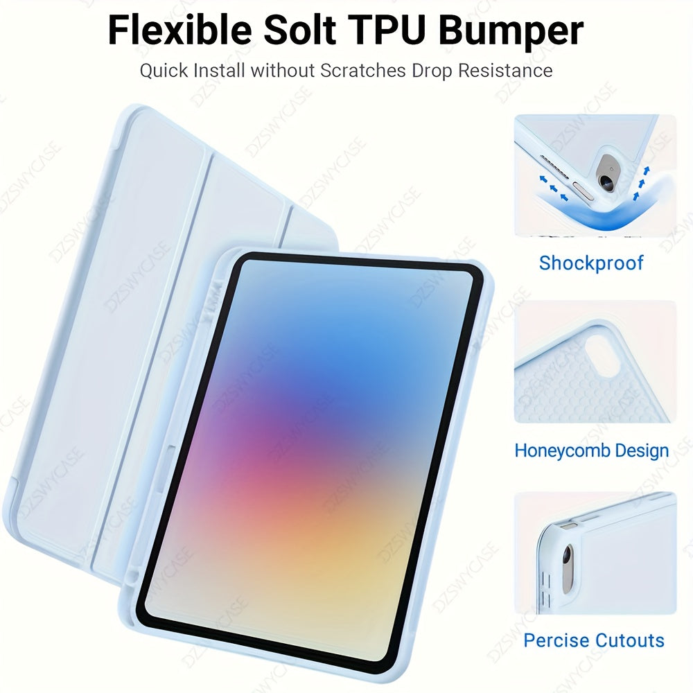 Case for iPad (A16) 27.94 cm 2025 with Pencil Holder, for iPad 10th Generation 27.69 cm 2022 Protective Cover with Soft Smooth Back, Tablet Protection, Sleek Design, Snug Fit, Smart Cover, Students And Professionals, Tablet C
