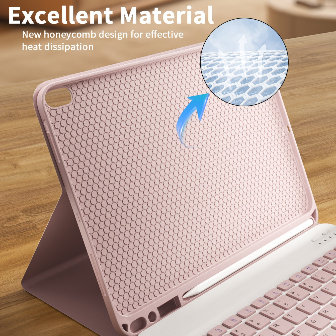 iPad Keyboard Case with Wireless, Compatible with iPad 10th/7/8/9th Gen, iPad Air 4/5/6, iPad Pro 9.7/10.2/10.5/11-inch (2018-2025 Models), iPad Air 11-inch (M3) 2025, iPad 11th A16 2025 - Slim Lightweight Case with Detachabl