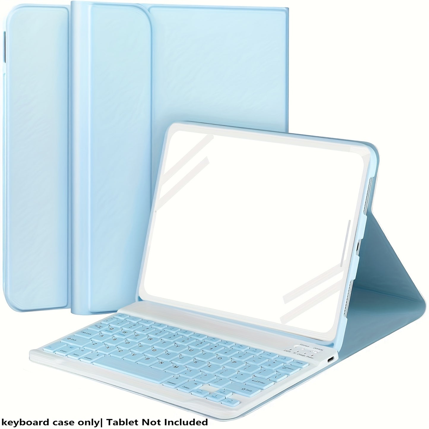 Keyboard case for iPad 11, 10.9, 10.5, 10.2", with pencil holder & detachable keyboard. for iPad 9th/8th/7th gen, 10th/11th gen and for Pro 1st-4th gen, Air 4/5, & Air 11" (M2) 2024.