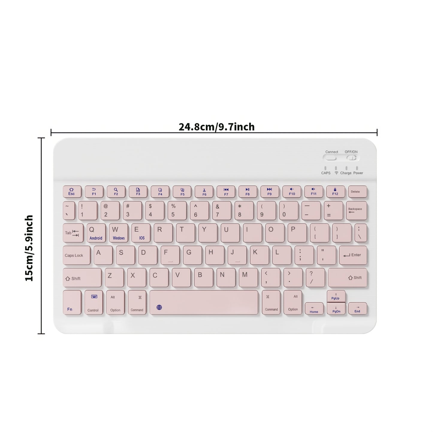 iPad Keyboard Case with Wireless, Compatible with iPad 10th/7/8/9th Gen, iPad Air 4/5/6, iPad Pro 9.7/10.2/10.5/11-inch (2018-2025 Models), iPad Air 11-inch (M3) 2025, iPad 11th A16 2025 - Slim Lightweight Case with Detachabl