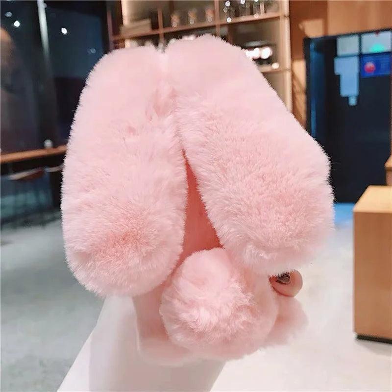JAVY Plush Rabbit Cute Warm Phone Case Fur Cover For Iphone - IDefend