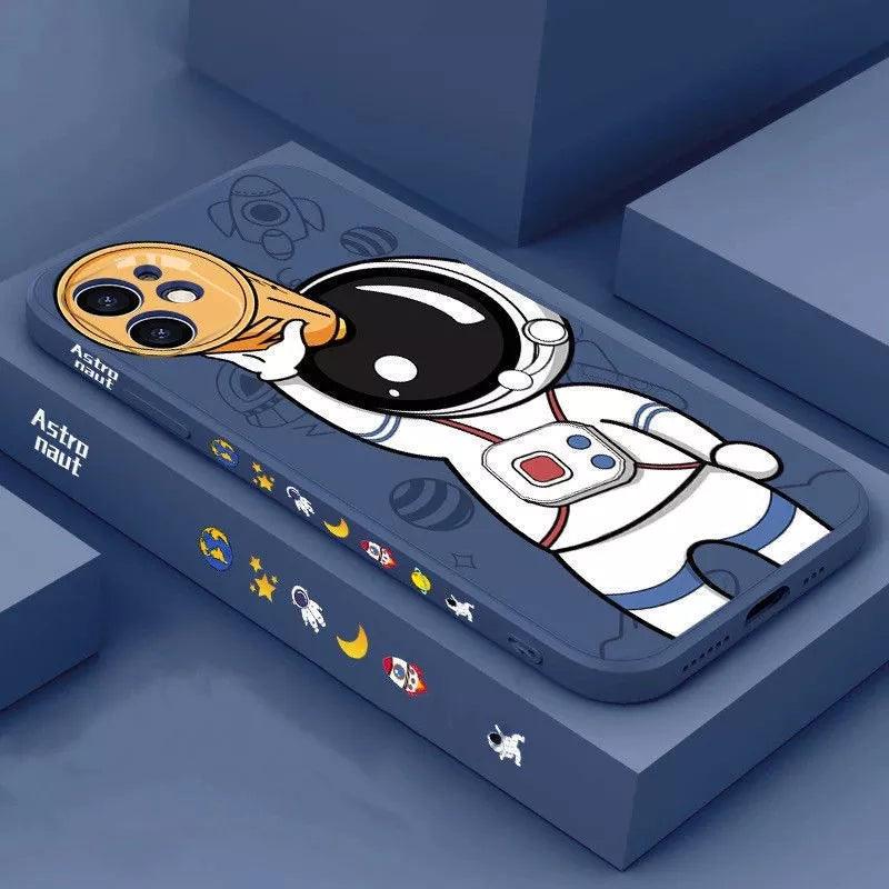 Cute Astronaut Hand Lanyard Phone Case For iPhone 2 - IDefend