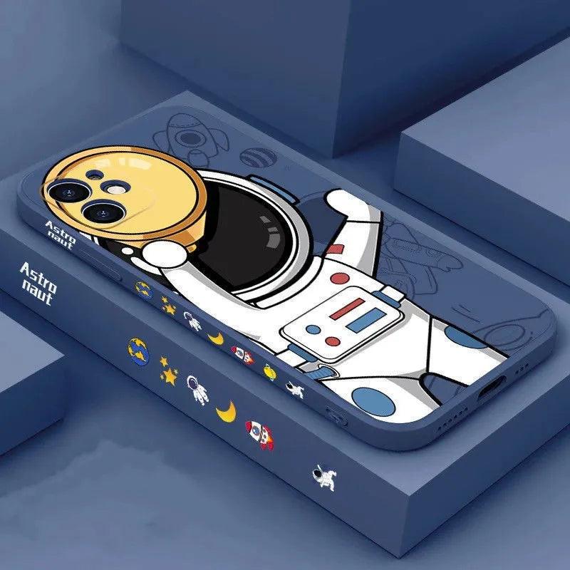 Cute Astronaut Hand Lanyard Phone Case For iPhone 2 - IDefend