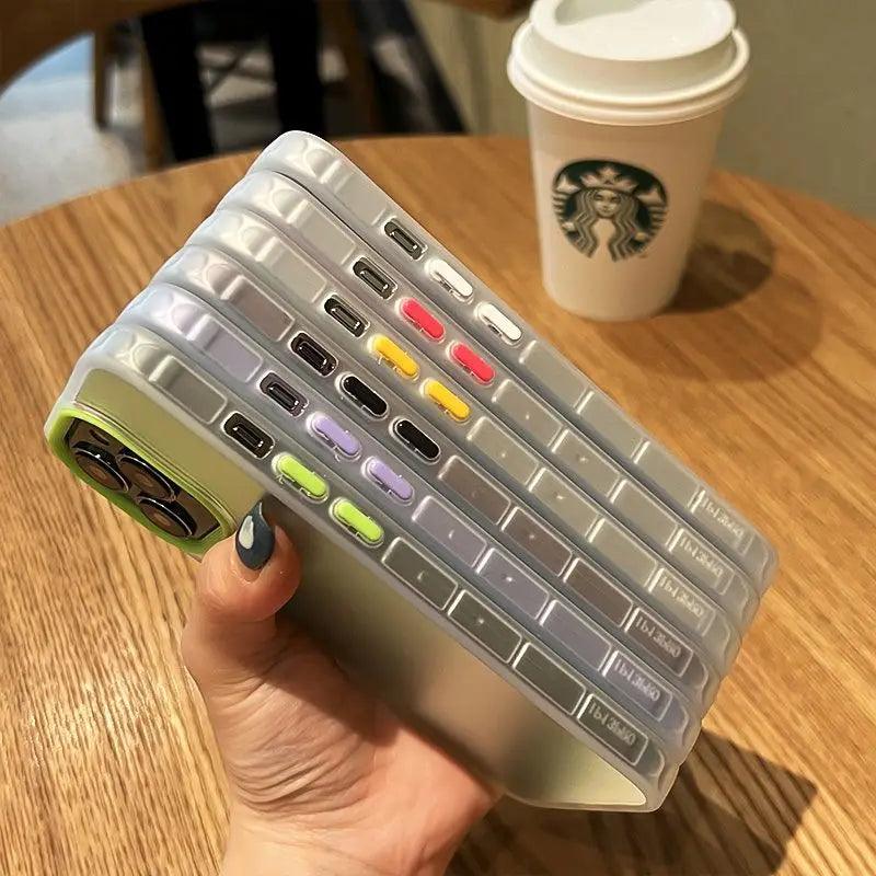 Luxury Matte Gradient Laser Case For iPhone 11 12 13 14 15 Pro Max Shockproof Case For iPhone 15 14 Plus Phone Cover Accessories - IDefend