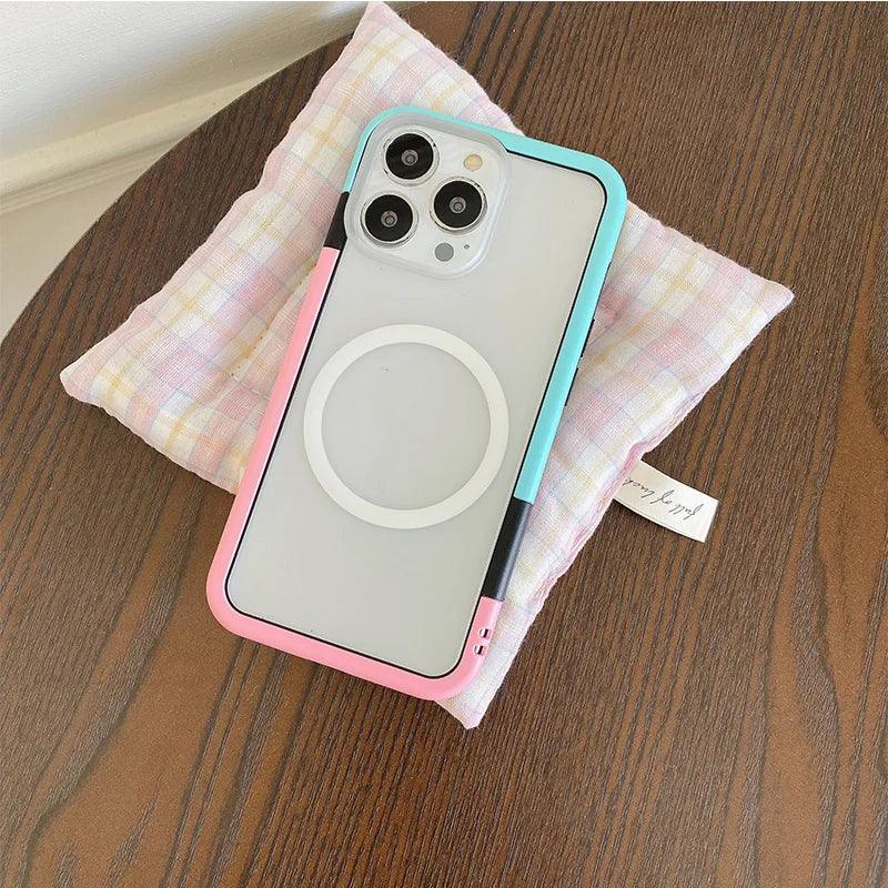 Magnetic Matte Back Panel Phone Case For IPhone - IDefend