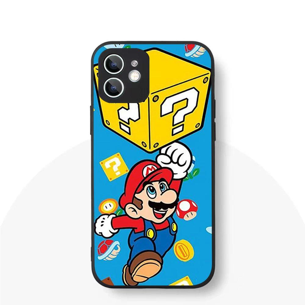 YS-8 Cartoon Marios Silicone Case For iPhone - IDefend