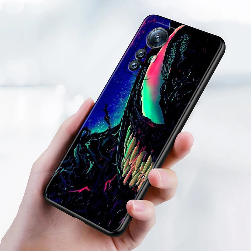 Marvel Venom For Xiaomi Mi 14 13T 13 12T 12 11T 11i 11 A3 10T 10 9 Pro Lite Ultra 5G Black Soft Phone Case