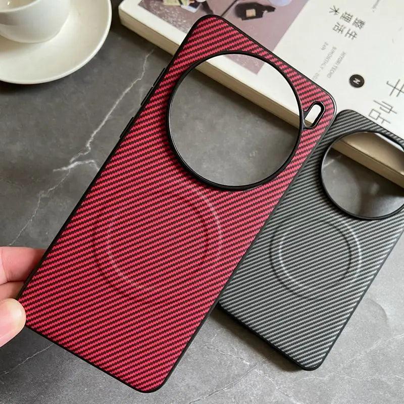 Pro Case Soft Silicone carbon fiber Magnetic Protective Back Cover Case For VIVO X200 - IDefend