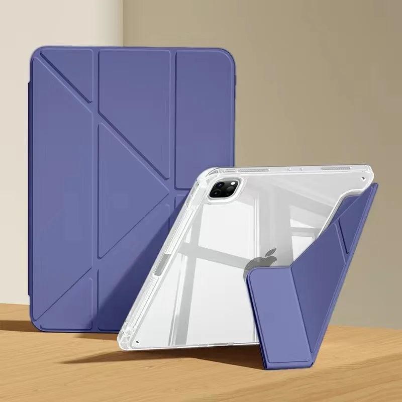 For iPad Air 5 2024 Air 6 11 iPad Pro 11 12.9 13 10 Gen 10.5 10.2 9th 8th 6th 5th 9.7 inch Mini 7 6 Smart Case with Pen Holder - IDefend