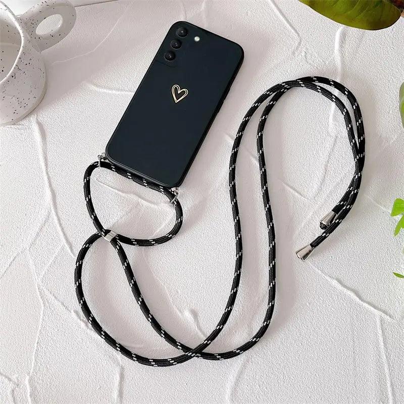 Crossbody Lanyard Silicone Phone Case For Samsung Galaxy - IDefend