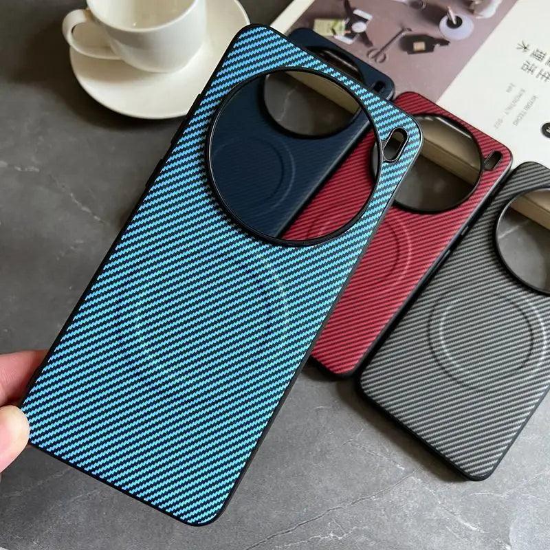 Pro Case Soft Silicone carbon fiber Magnetic Protective Back Cover Case For VIVO X200 - IDefend