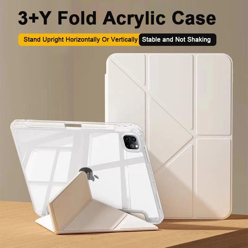 For iPad Air 5 2024 Air 6 11 iPad Pro 11 12.9 13 10 Gen 10.5 10.2 9th 8th 6th 5th 9.7 inch Mini 7 6 Smart Case with Pen Holder - IDefend