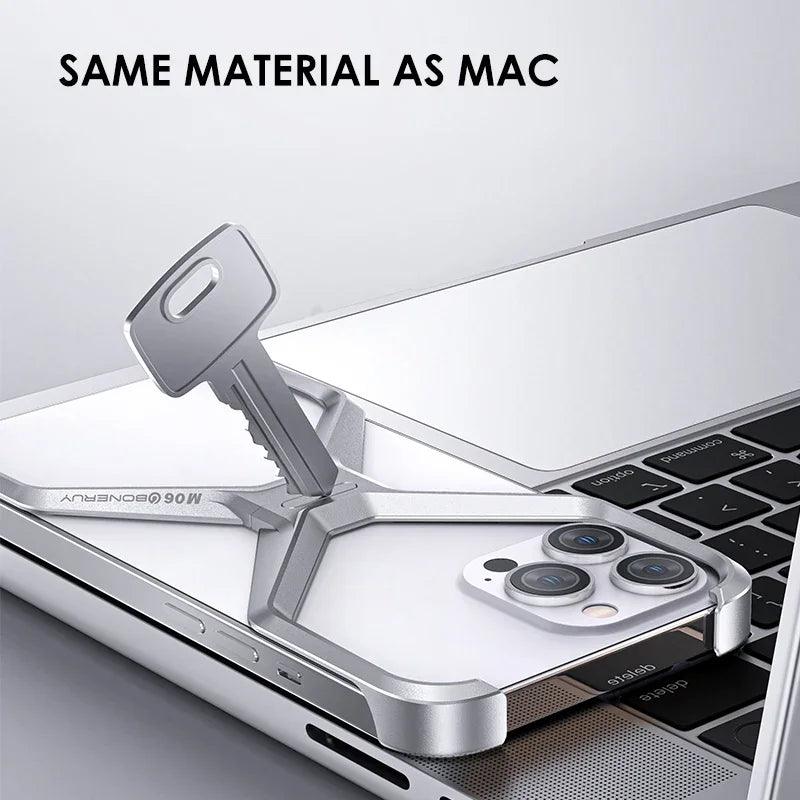 Metal Rimless Phone Case For iPhone - IDefend