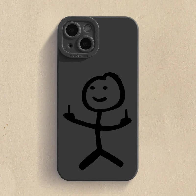 Cartoon Man Matchman Phone Case For iPhone 2 - IDefend