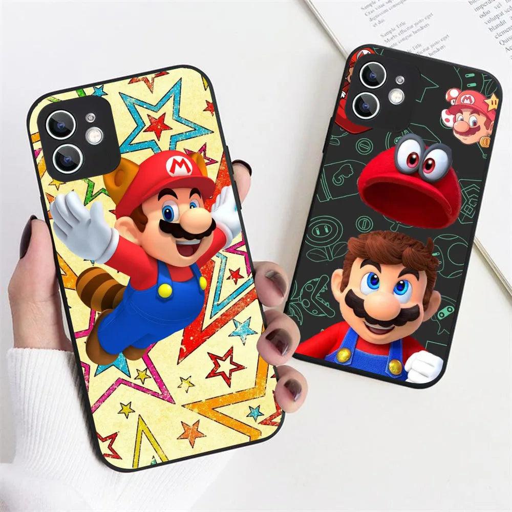 YS-8 Cartoon Marios Silicone Case For iPhone - IDefend