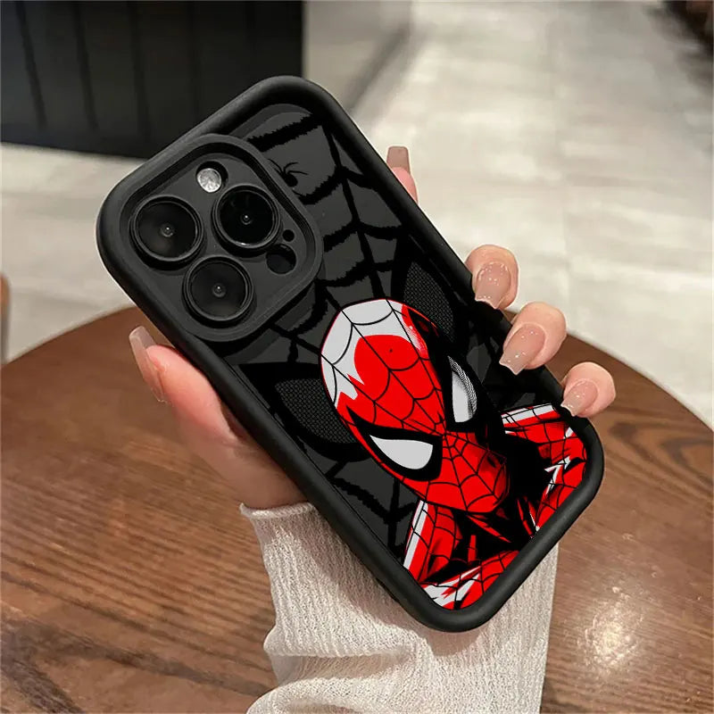Spider-Man Miles Morales Marvel Phone Case for iPhone 16 Cases iPhone 15 14 13 12 Mini 11 Pro Max 16 Plus 15Pro Shockproof Cover