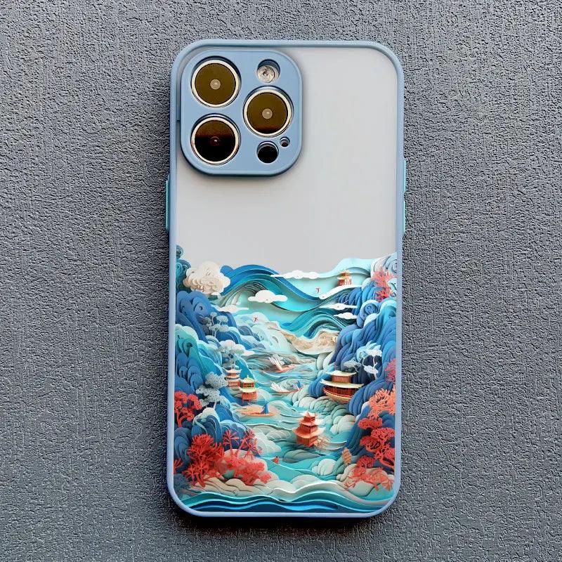 Fashion Magnificent Mountains And Rivers Scenery Phone Case For iPhone - IDefend