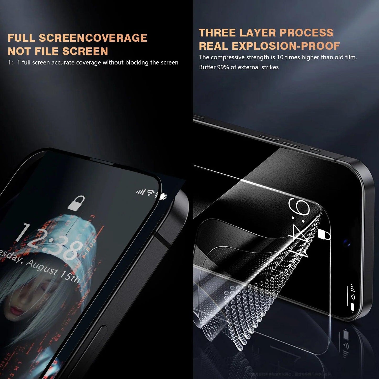 Privacy Screen Protector For Vivo Anti-Spy Glass 4Pcs - IDefend