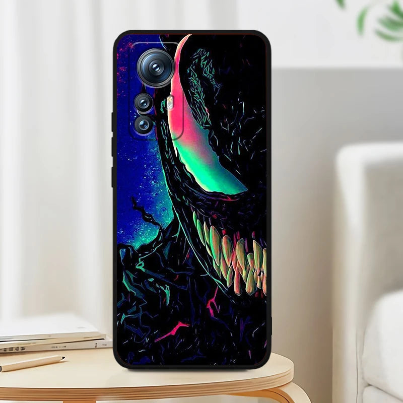 Marvel Venom For Xiaomi Mi 14 13T 13 12T 12 11T 11i 11 A3 10T 10 9 Pro Lite Ultra 5G Black Soft Phone Case