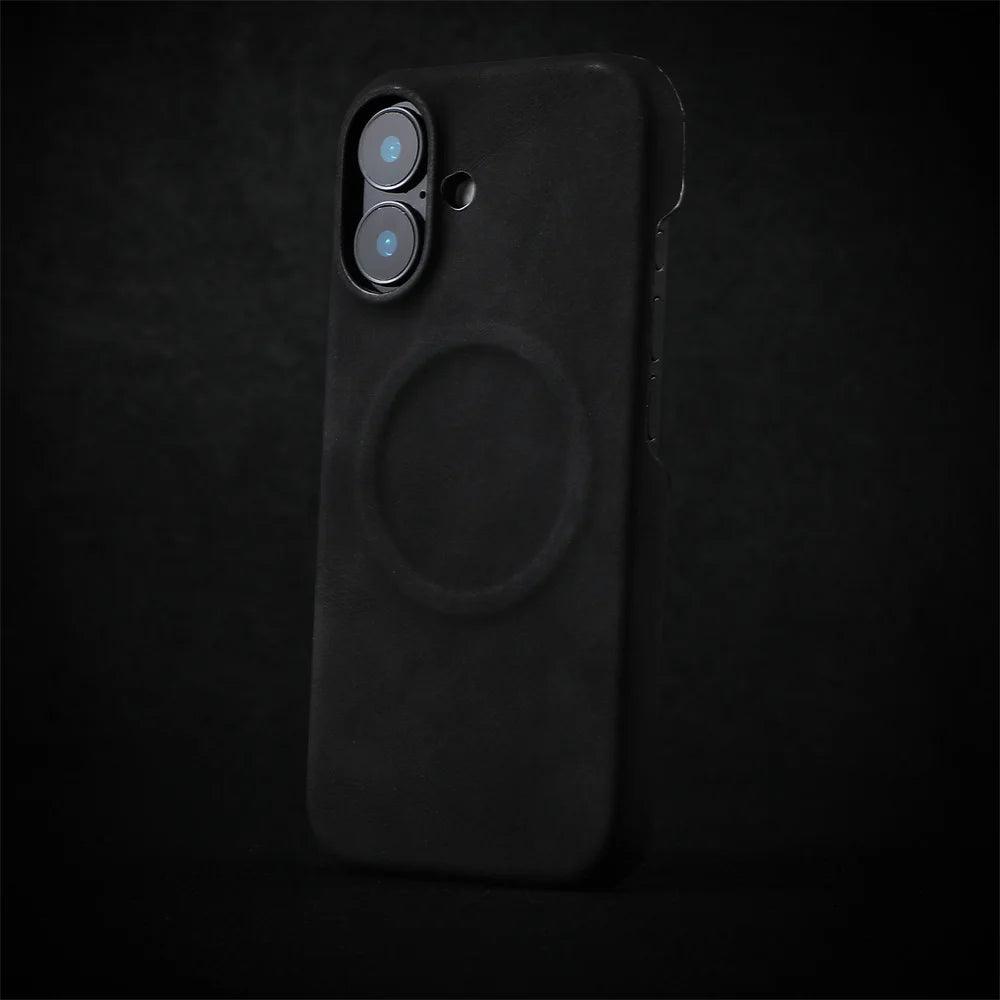 Business Sheepskin Leather Magnetic Phone Case For iPhone - IDefend