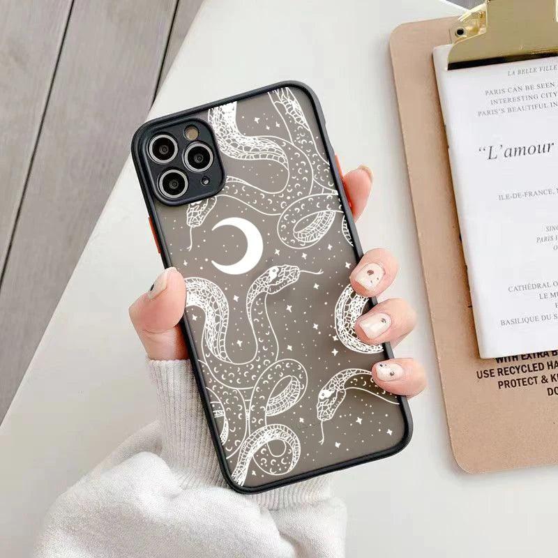Snake Graphic Hard Matte Phone Case For iPhone 1 - IDefend