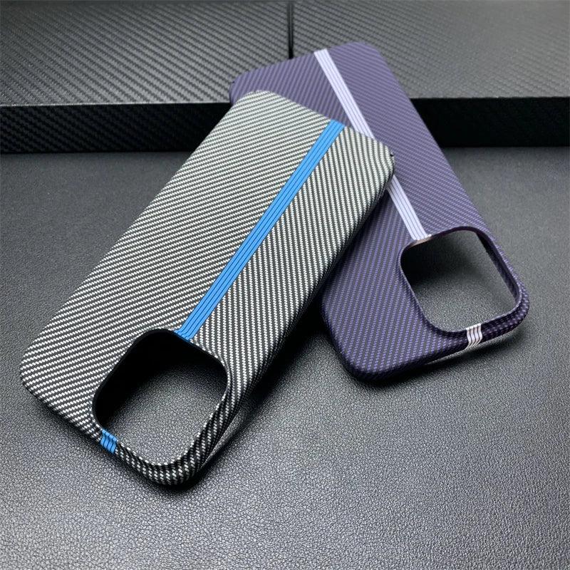 Double Color carbon fibre silicone phone case for iphone - IDefend