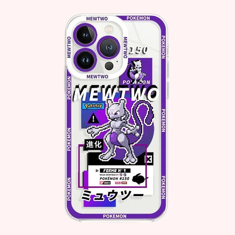 Pokemon Mewtwo Bulbasaur Transparent Phone Case For iPhone - IDefend