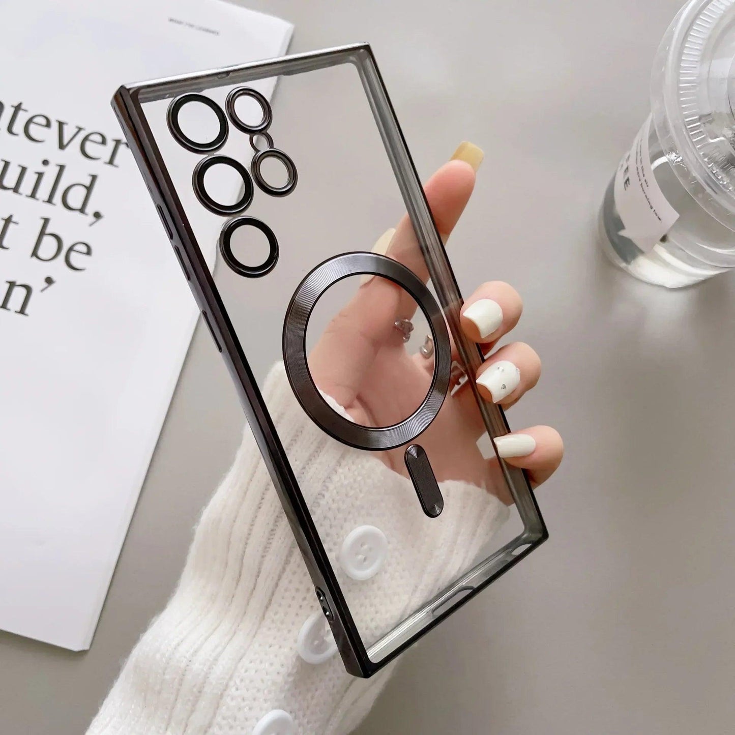 Luxury Transparent Plating For Magsafe Case For Samsung Galaxy - IDefend