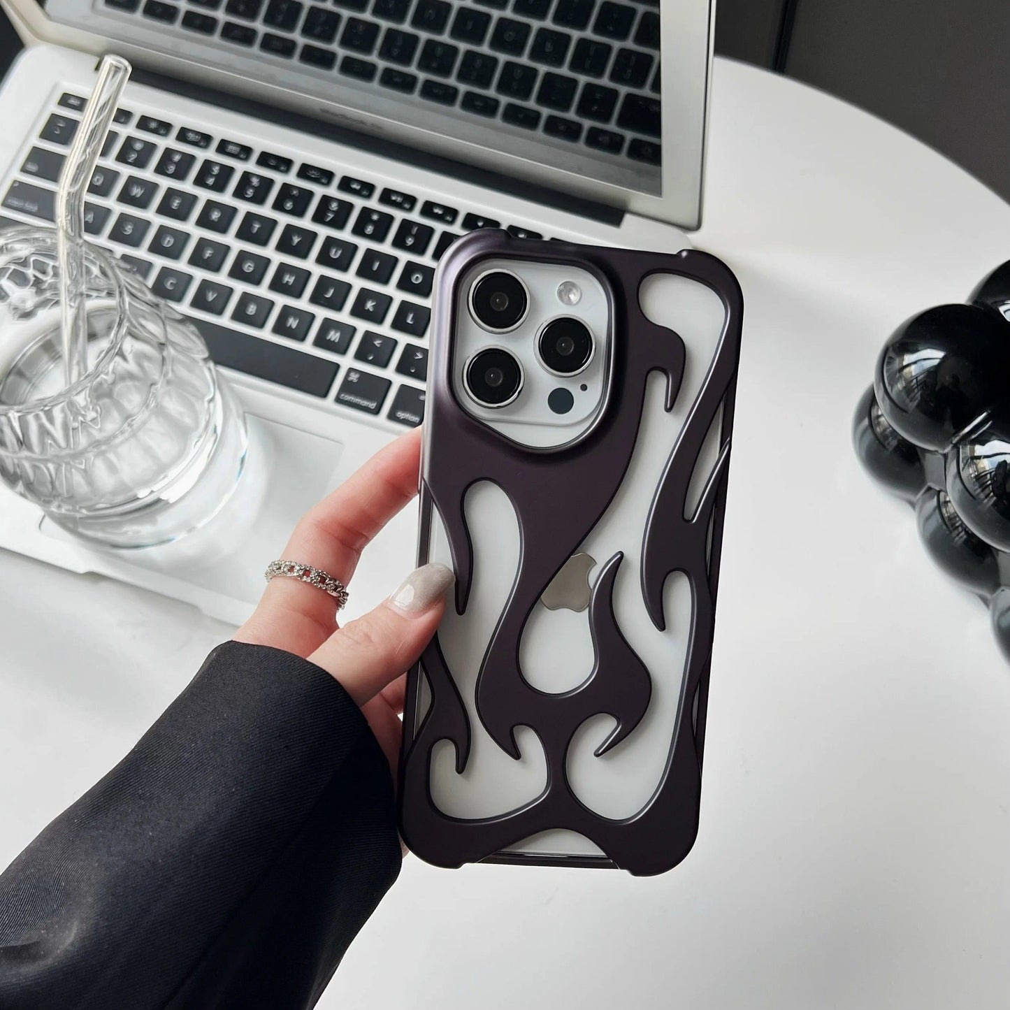 New 3D Flame pattern Phone Case for iPhone - IDefend