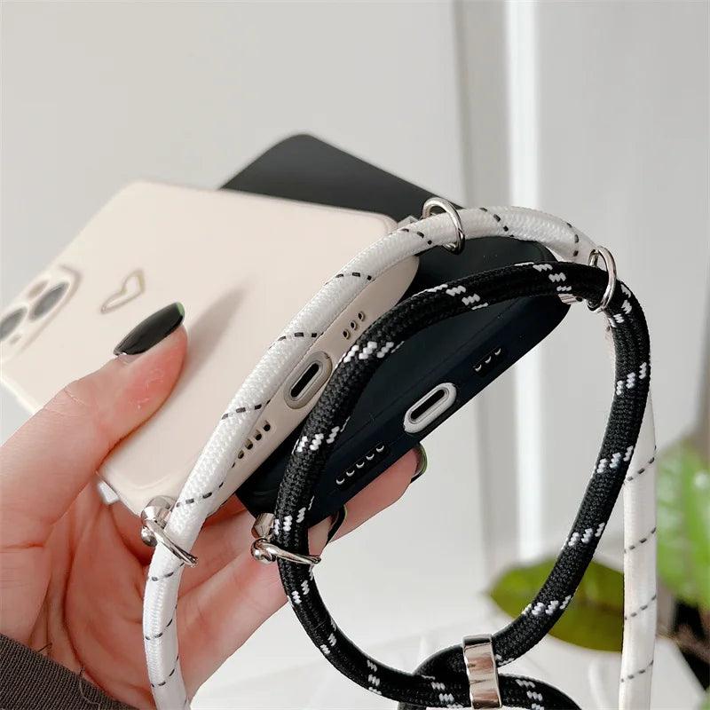 Crossbody Lanyard Silicone Phone Case For Samsung Galaxy 1 - IDefend