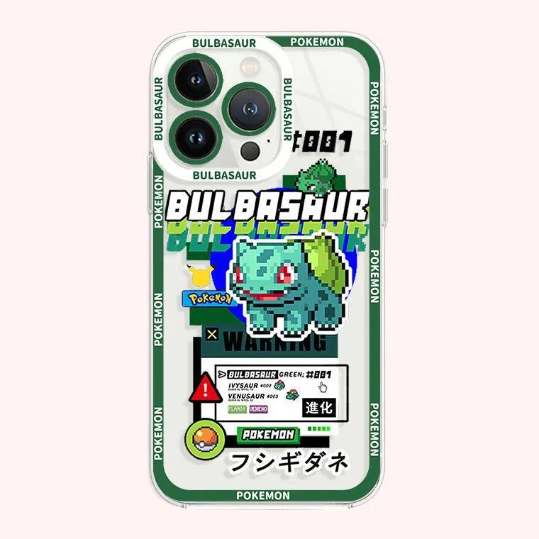 Pokemon Mewtwo Bulbasaur Transparent Phone Case For iPhone - IDefend
