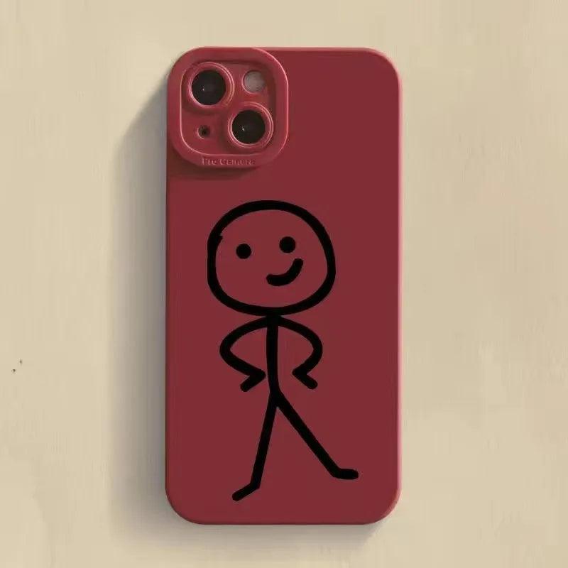 Cartoon Man Matchman Phone Case For iPhone 1 - IDefend