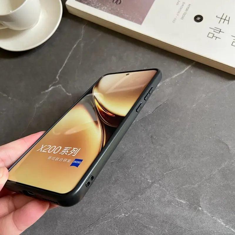 Pro Case Soft Silicone carbon fiber Magnetic Protective Back Cover Case For VIVO X200 - IDefend