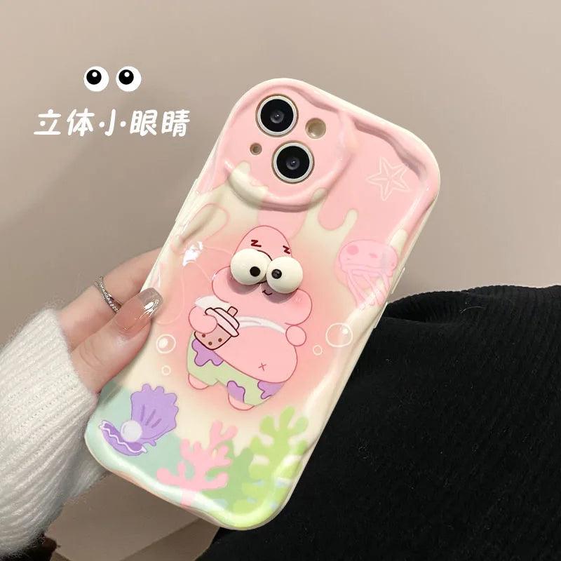 Big Eyes SpongeBob Cartoon TPU Soft Phone Case For iPhone - IDefend
