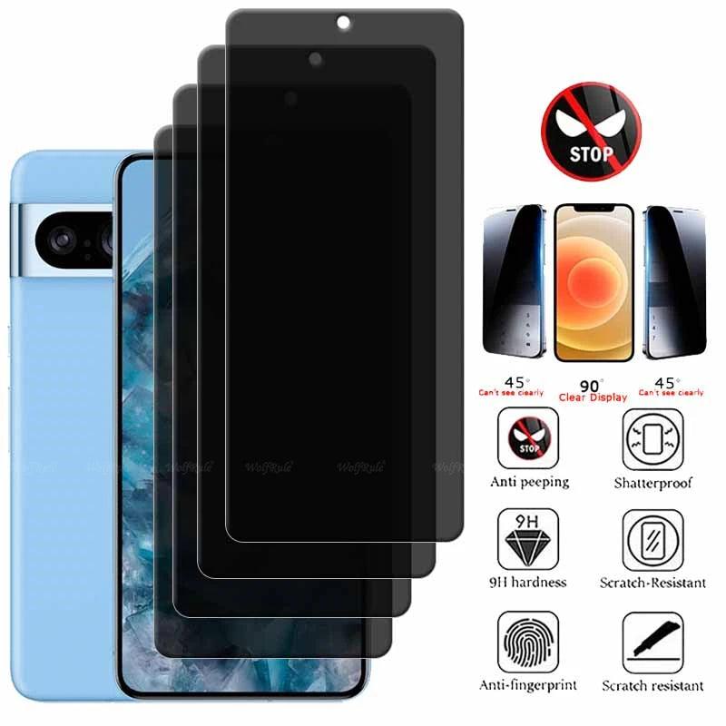 Privacy 4Pcs Anti-Spy Screen Protector Google Pixel 8 - IDefend