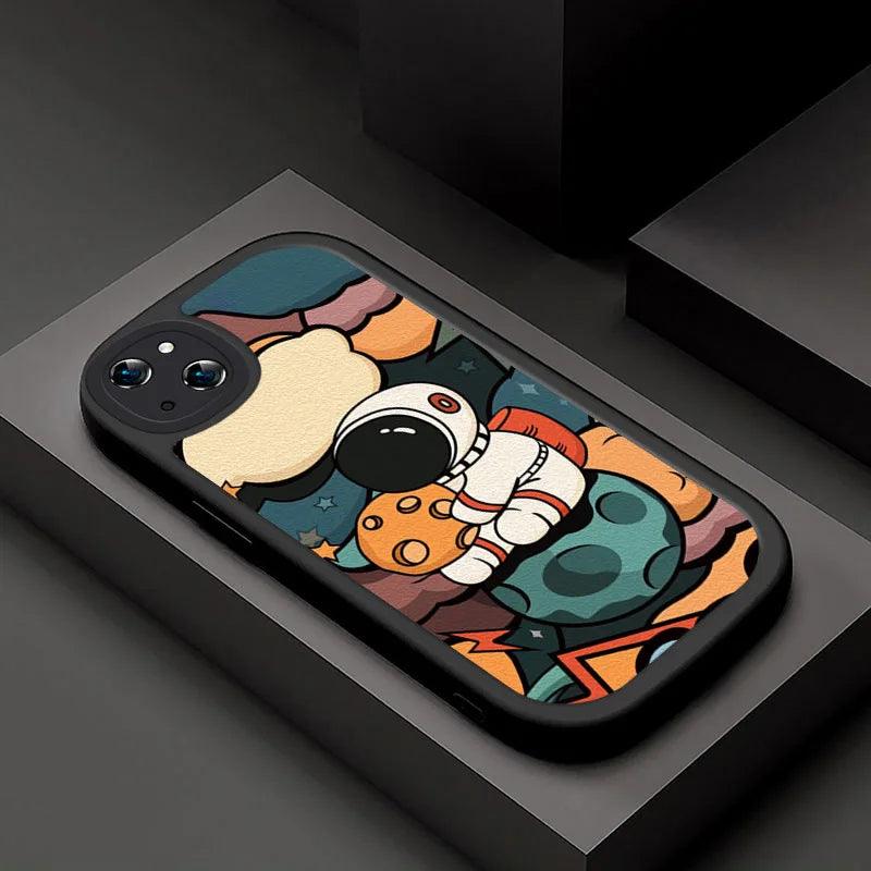 Cute Planet Astronaut Case For iPhone - IDefend