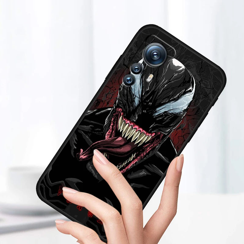 Marvel Venom For Xiaomi Mi 14 13T 13 12T 12 11T 11i 11 A3 10T 10 9 Pro Lite Ultra 5G Black Soft Phone Case