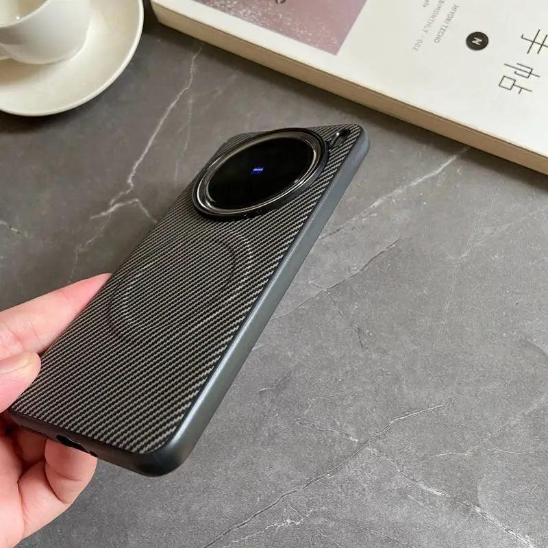 Pro Case Soft Silicone carbon fiber Magnetic Protective Back Cover Case For VIVO X200 - IDefend
