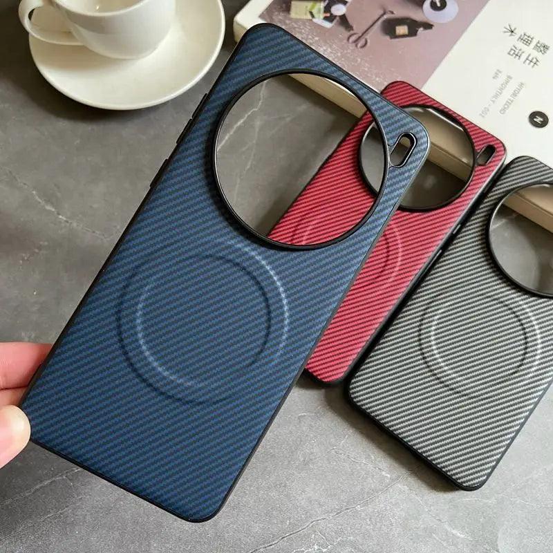 Pro Case Soft Silicone carbon fiber Magnetic Protective Back Cover Case For VIVO X200 - IDefend